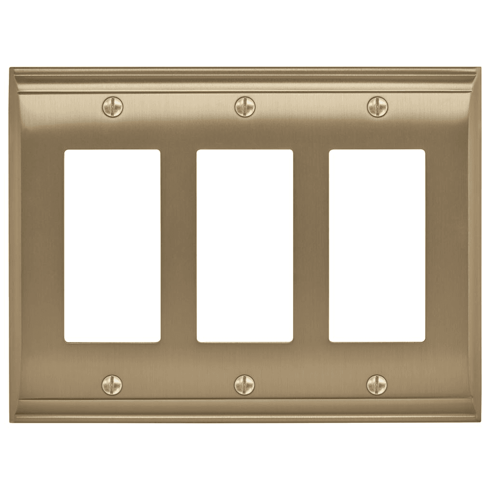 Amerock Candler Wall Plate in Golden Champagne - 3 Rocker Design