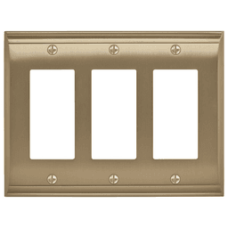 Amerock Candler Wall Plate in Golden Champagne - 3 Rocker Design