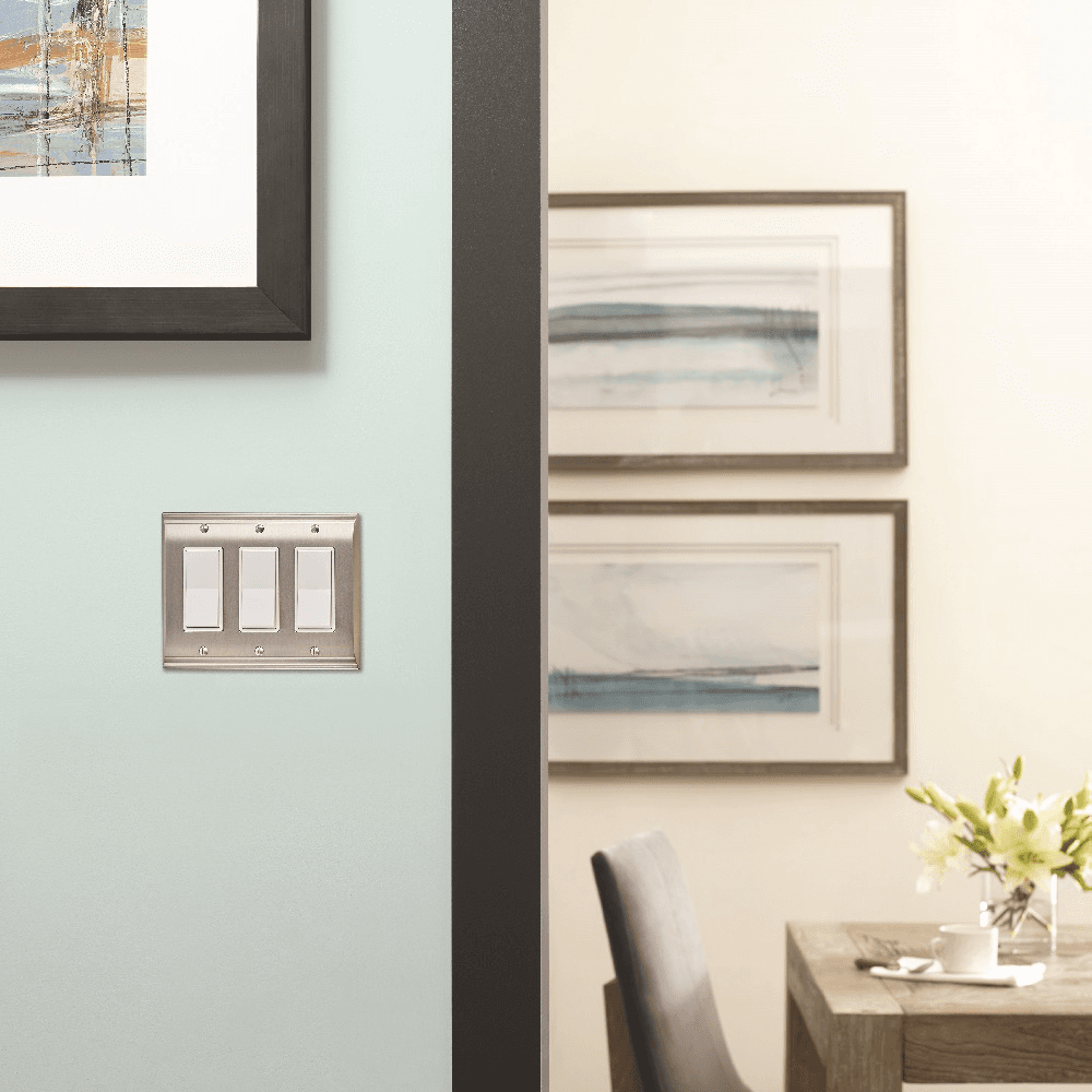 Candler 6-1/2" 3 Rocker Wall Plate in Black Bronze by Amerock