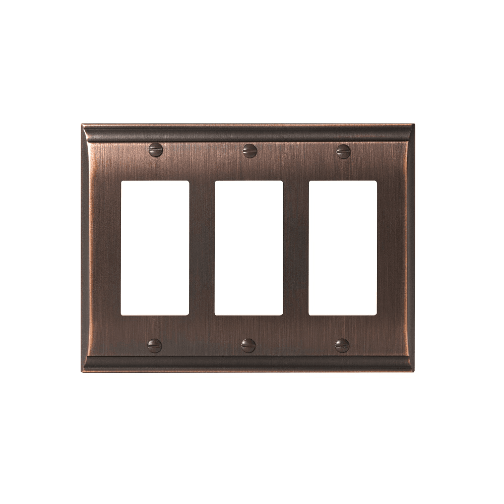 Amerock Candler 6-1/2" 3 Rocker Wall Plate in Oil-Rubbed Bronze - Image 1