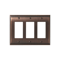 Amerock Candler 6-1/2" 3 Rocker Wall Plate in Oil-Rubbed Bronze - Image 1