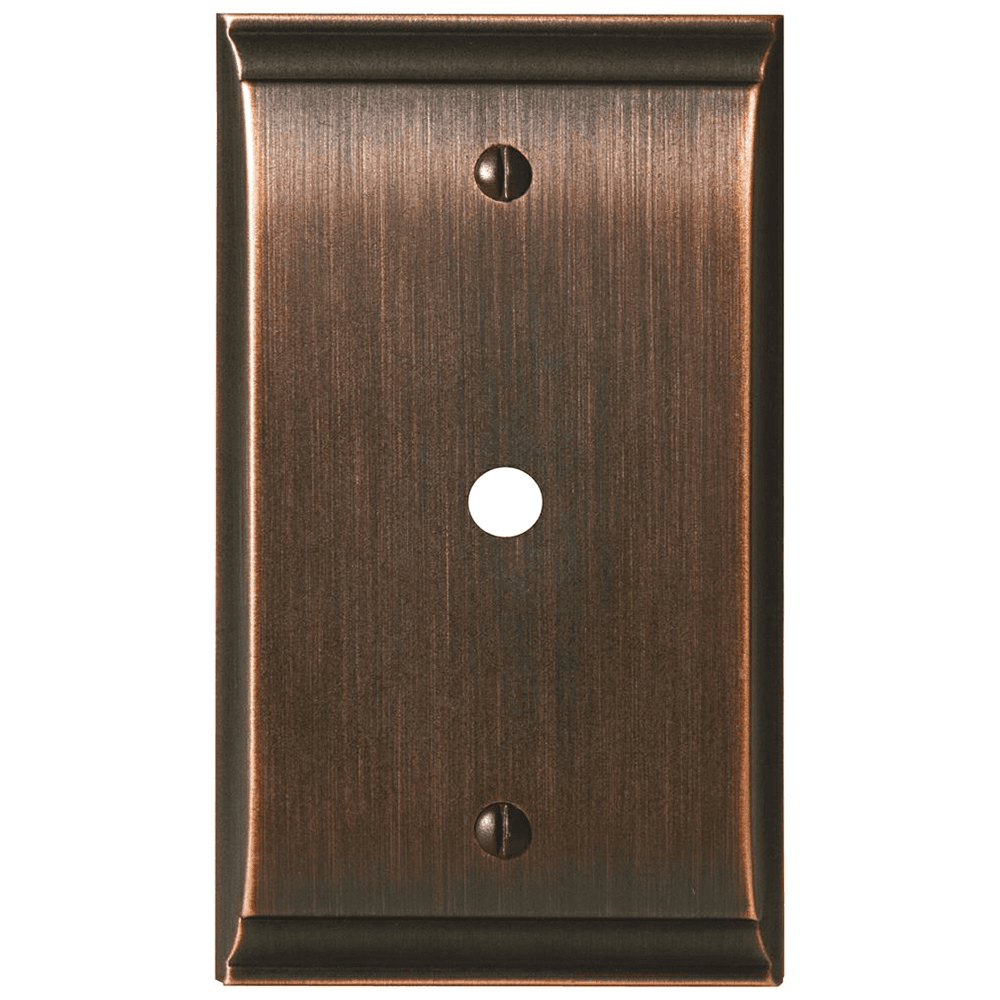 Amerock's 4-15/16" Candler 1 Cable Wall Plate in Oil-Rubbed Bronze with countersunk head screw size 6-32 x 20mm