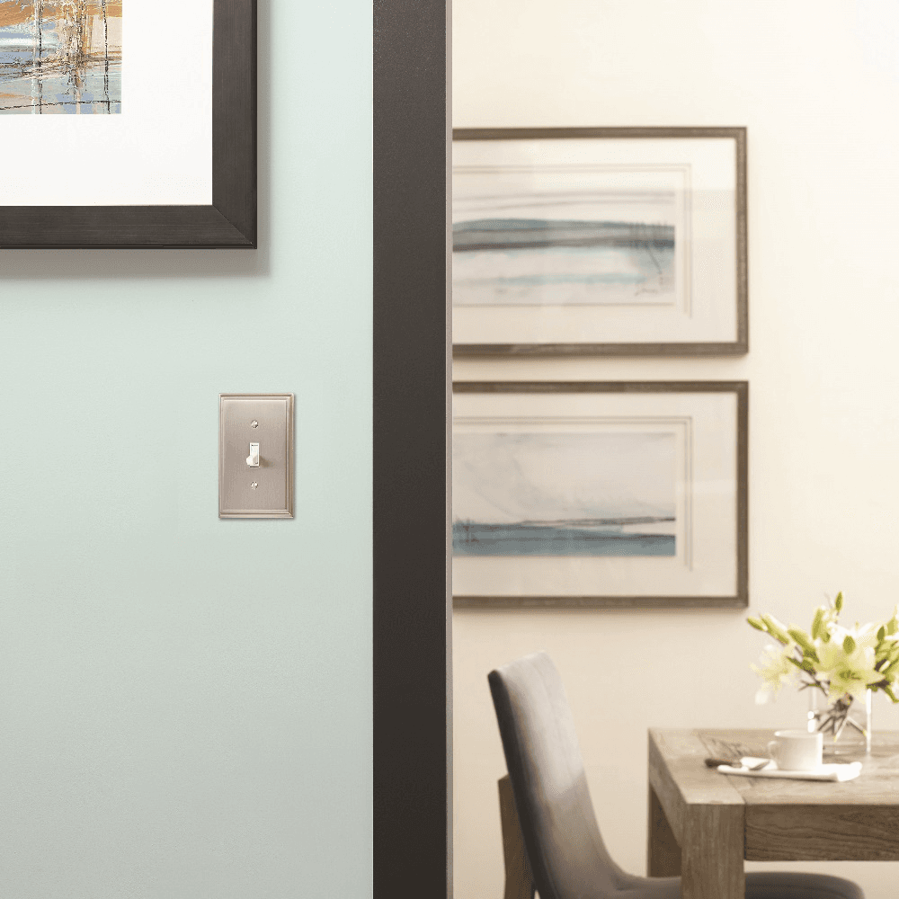 Amerock's Mulholland Wall Plate in Satin Nickel Finish