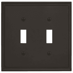 Amerock Mulholland 2 Toggle Wall Plate in Black Bronze finish