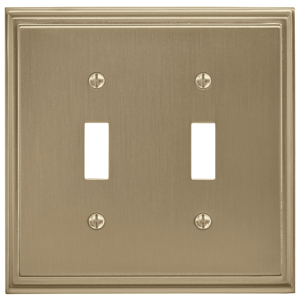 Amerock Mulholland 2 Toggle Wall Plate in Golden Champagne