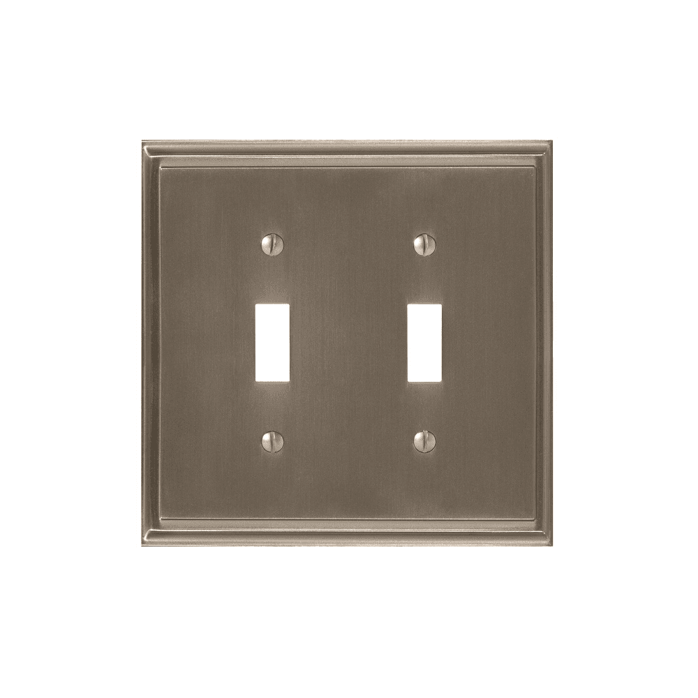 Add a Touch of Sophistication with Amerock's Mulholland&trade; 2 Toggle Wall Plate in Satin Nickel