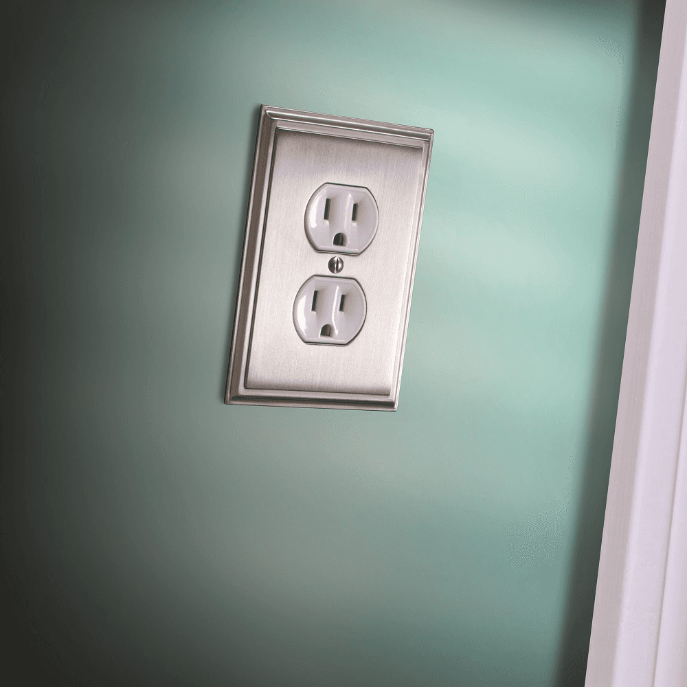 Amerock Mulholland&trade; Wall Plate with 2 Toggle Switches, Satin Nickel