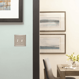 Golden Champagne finish of Amerock Mulholland 2 Toggle Wall Plate