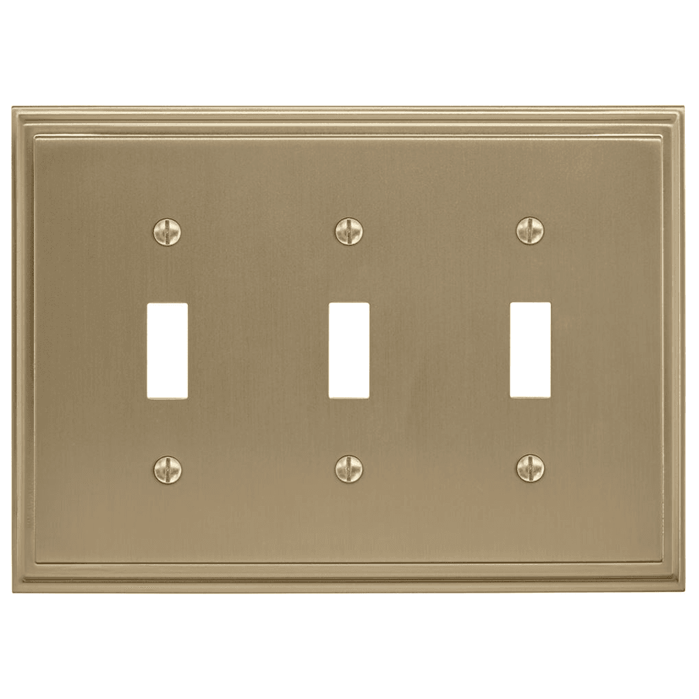 Amerock Mulholland 3 Toggle Wall Plate, Golden Champagne