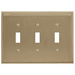 Amerock Mulholland 3 Toggle Wall Plate, Golden Champagne