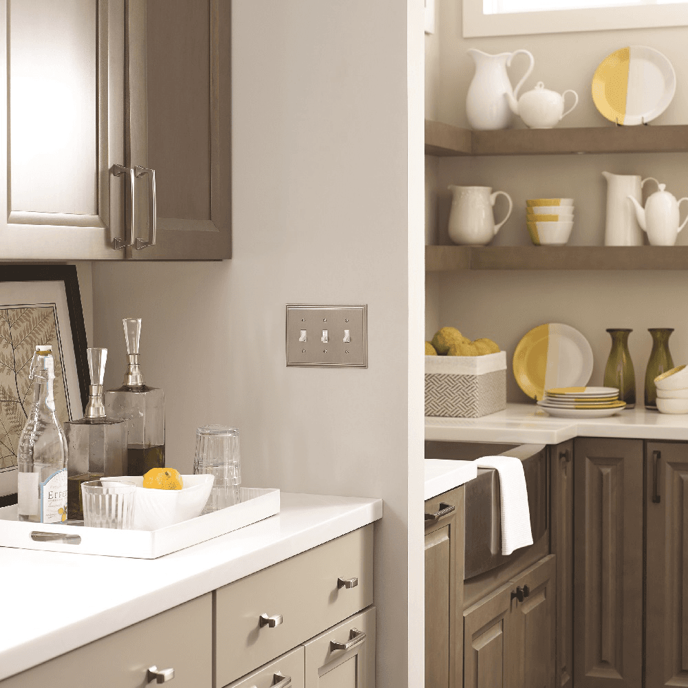 Mulholland 3 Toggle Wall Plate in Golden Champagne Finish