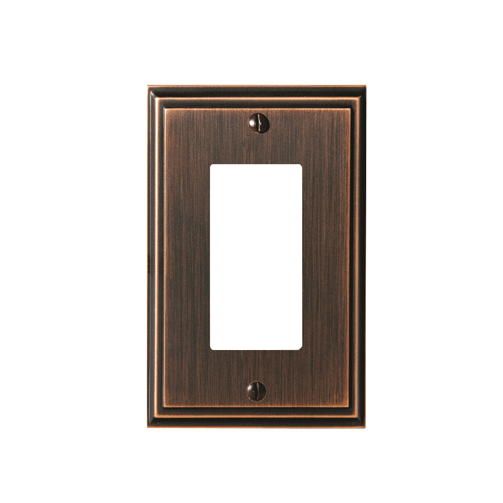 Amerock Mulholland 1 Rocker Wall Plate in Oil-Rubbed Bronze