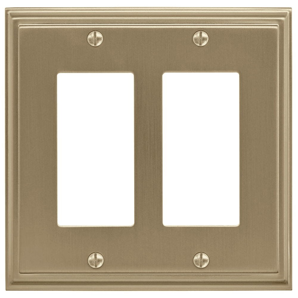 Elegant Mulholland 2 Rocker Wall Plate in Golden Champagne