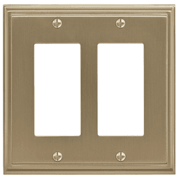 Elegant Mulholland 2 Rocker Wall Plate in Golden Champagne