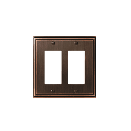 Amerock Mulholland Collection 5" 2 Rocker Wall Plate in Oil-Rubbed Bronze