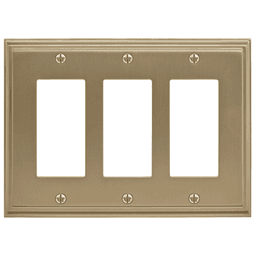 Amerock Mulholland 6-13/16" 3 Rocker Wall Plate in Golden Champagne