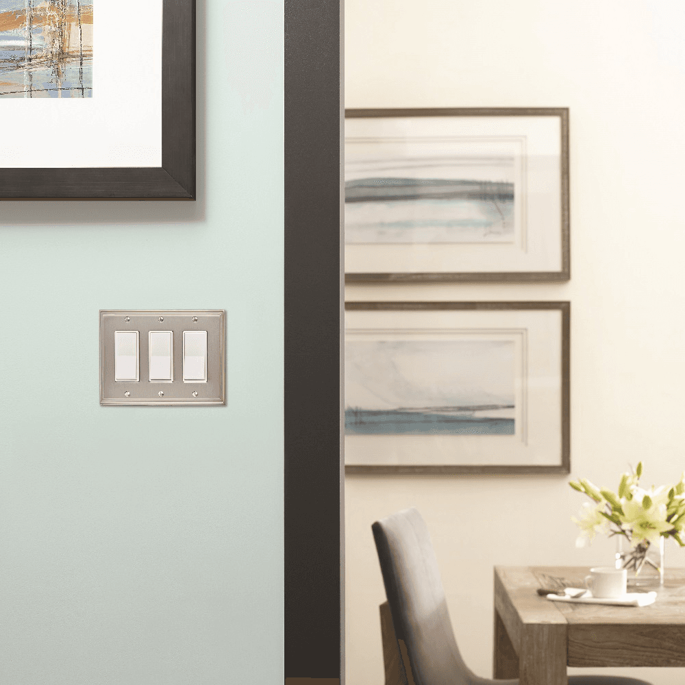 Elegant Mulholland collection 3 Rocker Wall Plate in Black Bronze