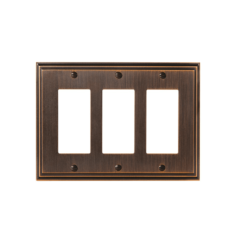 Amerock Mulholland 3 Rocker Wall Plate in Dark Bronze