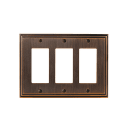 Amerock Mulholland 3 Rocker Wall Plate in Dark Bronze