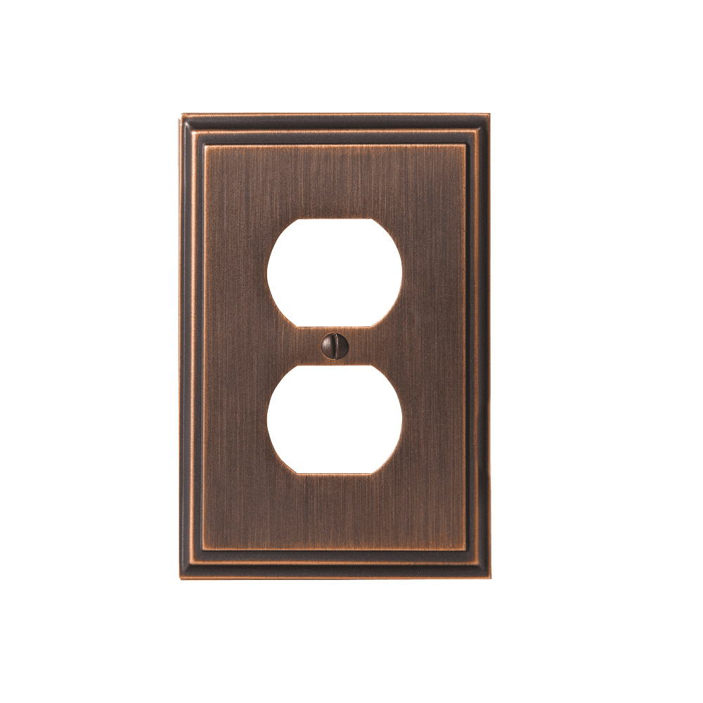 Amerock Mulholland&trade; 1 Receptacle Wall Plate in Oil-Rubbed Bronze
