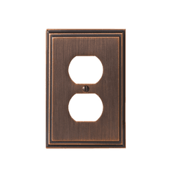 Amerock Mulholland&trade; 1 Receptacle Wall Plate in Oil-Rubbed Bronze
