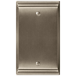 Amerock's Satin Nickel Mulholland 1 Cable Wall Plate with Countersunk Head Screw