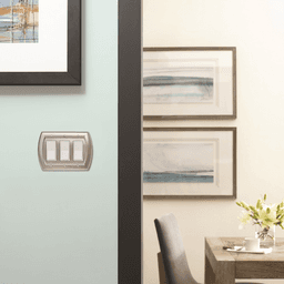 Satin nickel Sea GRASS 3 Rocker Wall Plate, 7-1/2 inches