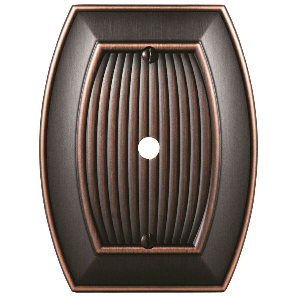 Organic-inspired Sea Grass 1 cable wall plate in Oil-Rubbed Bronze