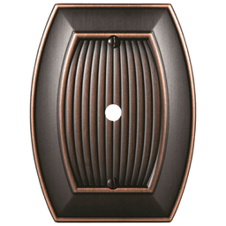 Organic-inspired Sea Grass 1 cable wall plate in Oil-Rubbed Bronze