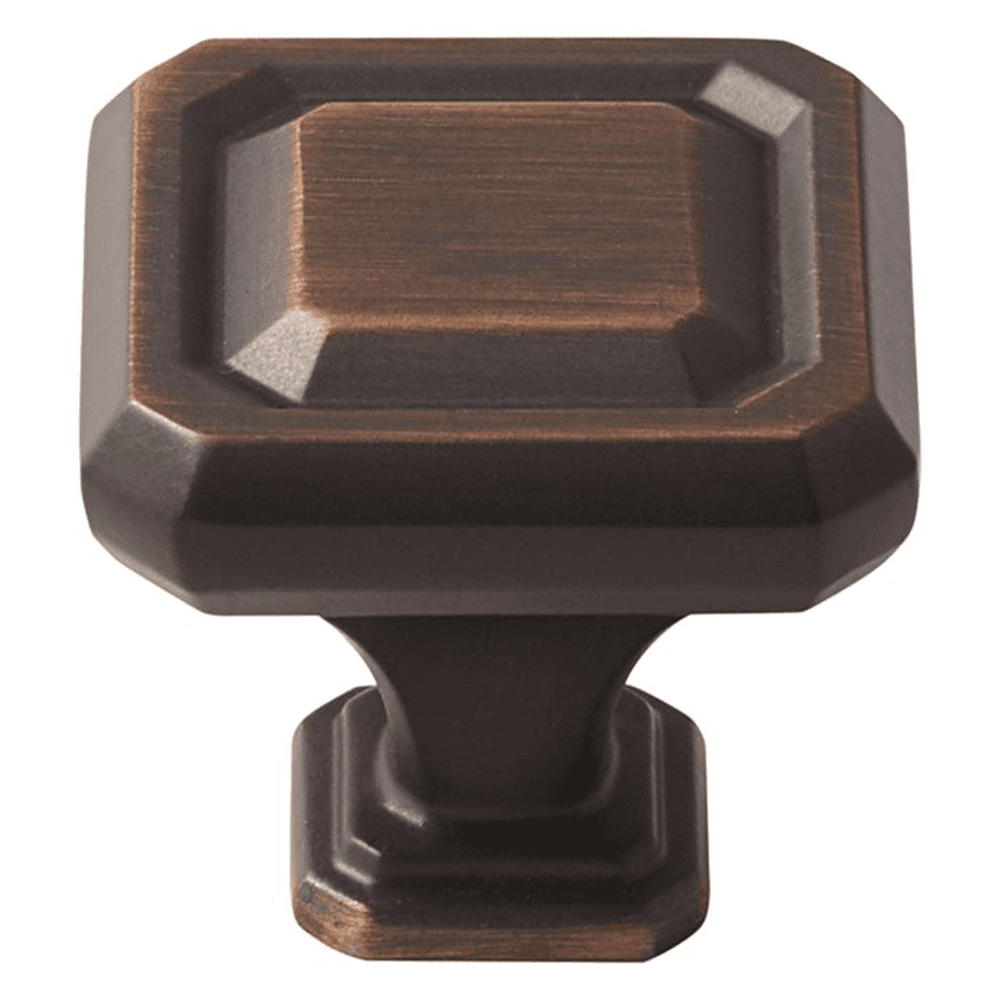 Amerock Wells knob in 1-1/4" size with oil-rubbed bronze finish for furniture and home decor
