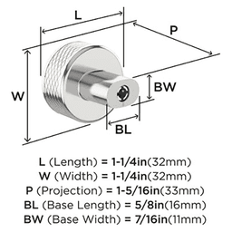 1-1/4" Bronx Round Cabinet Knob, Satin Nickel
 Alt 1 - Image