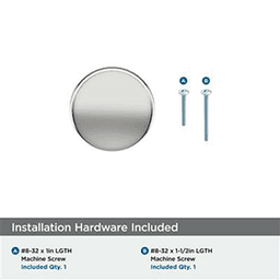 1-1/4" Bronx Round Cabinet Knob, Polished Nickel
 Alt 2 - Image