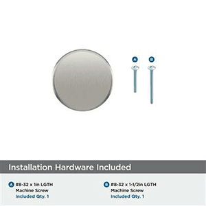 1-1/4" Esquire Round Cabinet Knob, Polished Nickel/Black Bronze Alt 2 - Image