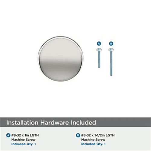 1-1/4" Esquire Round Cabinet Knob, Polished Nickel/Stainless Steel Alt 4 - Image