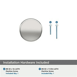 1-1/4" Esquire Round Cabinet Knob, Polished Nickel/Stainless Steel Alt 4 - Image