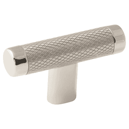 Amerock 2-5/8" Esquire T-Knob in Polished Nickel/Stainless Steel on a Cabinet Door
