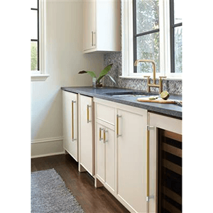3 - 3-3/4" Esquire Cabinet Pull, Polished Nickel/Champagne Bronze Alt 3 - Image