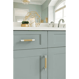 3 - 3-3/4" Esquire Cabinet Pull, Polished Nickel/Champagne Bronze Alt 4 - Image