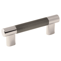 Amerock Esquire 3"/96mm Pull in Polished Nickel/Gunmetal
