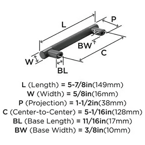 5-1/16" Bronx Cabinet Pull, Polished Nickel Alt 4 - Image