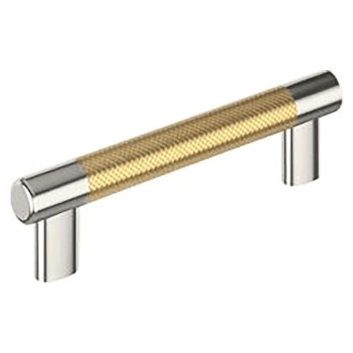 5-1/16" Esquire Cabinet Pull, Polished Nickel/Champagne Bronze Main - Image