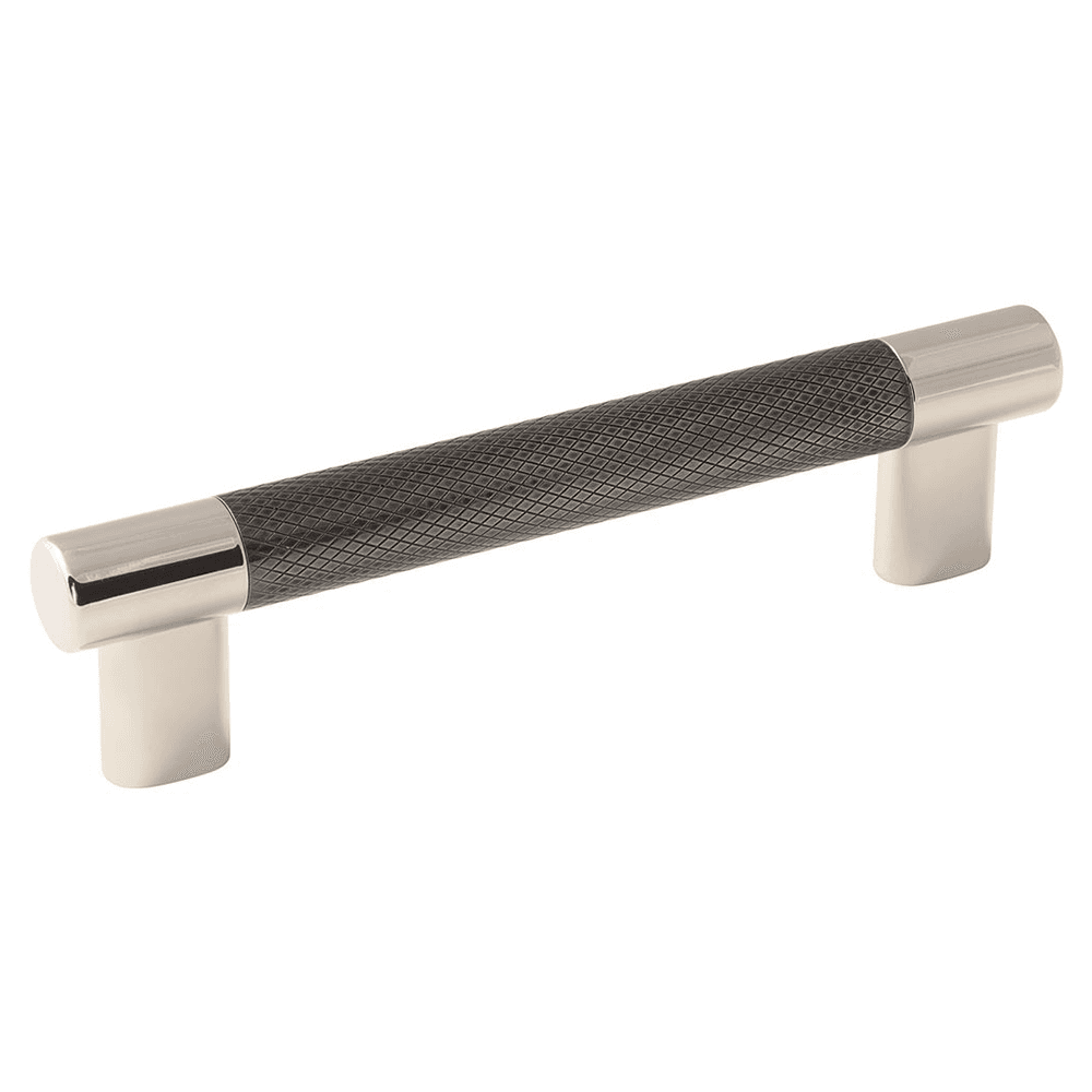 128mm Esquire T-Bar Pull, Polished Nickel/Gunmetal - Amerock Hardware