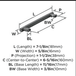 6-5/16" Bronx Cabinet Pull, Black Bronze Alt 5 - Image