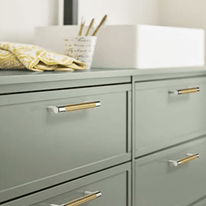6-5/16" Esquire Cabinet Pull, Polished Nickel/Champagne Bronze Alt 2 - Image
