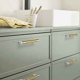 6-5/16" Esquire Cabinet Pull, Polished Nickel/Champagne Bronze Alt 2 - Image