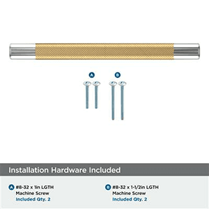 6-5/16" Esquire Cabinet Pull, Polished Nickel/Champagne Bronze Alt 4 - Image