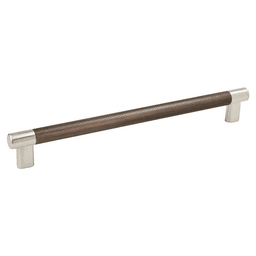 Stylish and modern Amerock pull in Polished Nickel/Gunmetal finish