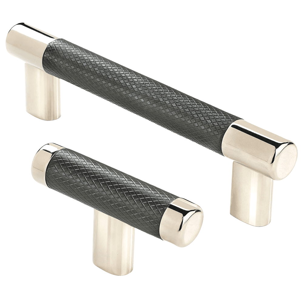 Esquire 12-5/8 in Pull in Polished Nickel/Gunmetal by Amerock