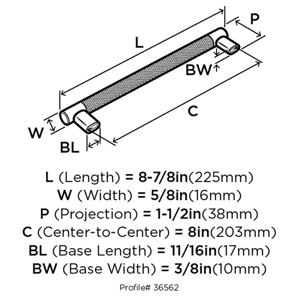 8" Bronx Cabinet Pull, Gun Metal Alt 5 - Image