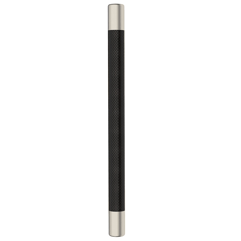 Amerock Esquire T-Bar Pull in Polished Nickel/Gunmetal finish on a white background